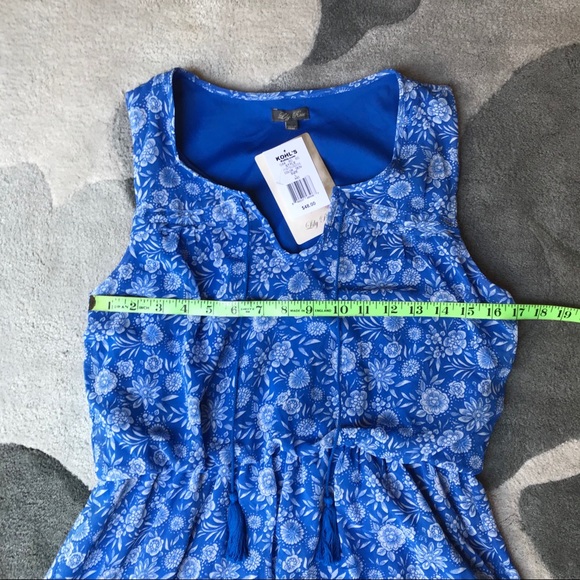 Lily Rose Blue Tassel Dress, NWT, Size L - Picture 9 of 16